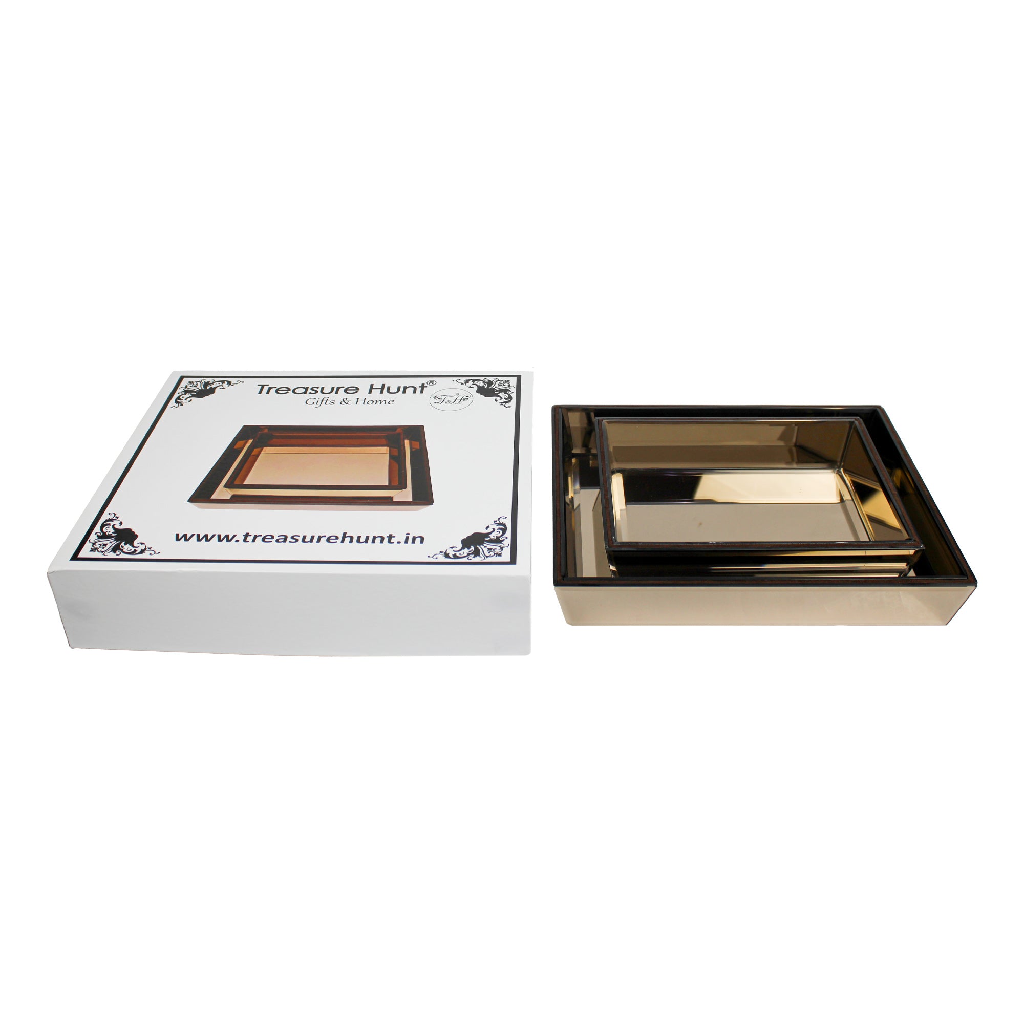 Luxury Brown Glass Tray